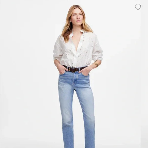 Madewell Curvy 90s Straight Jeans in Off-White - Picture 9 of 9